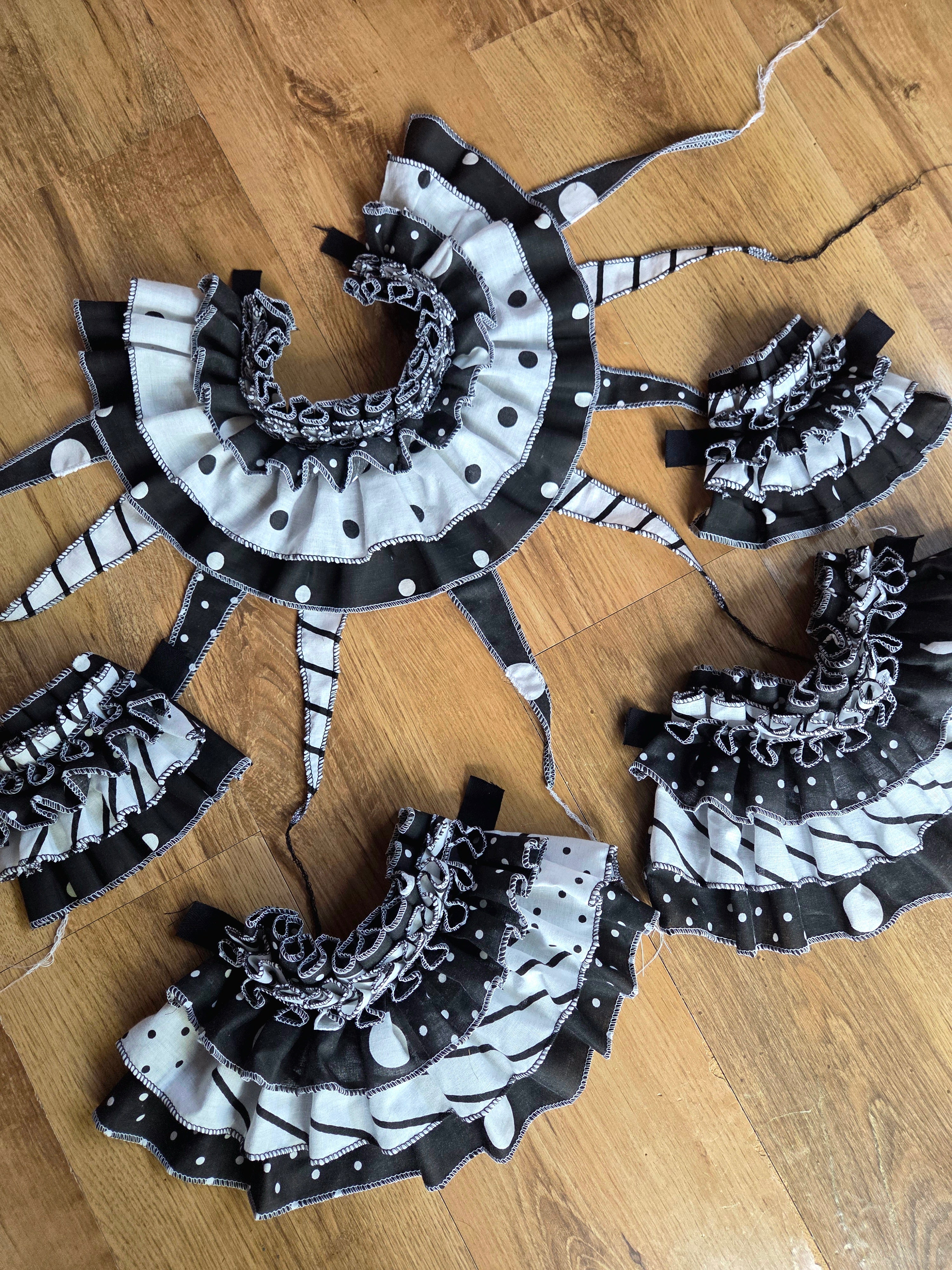 5-Piece Clown Set ~ Monochrome Stripe & Polka ☆