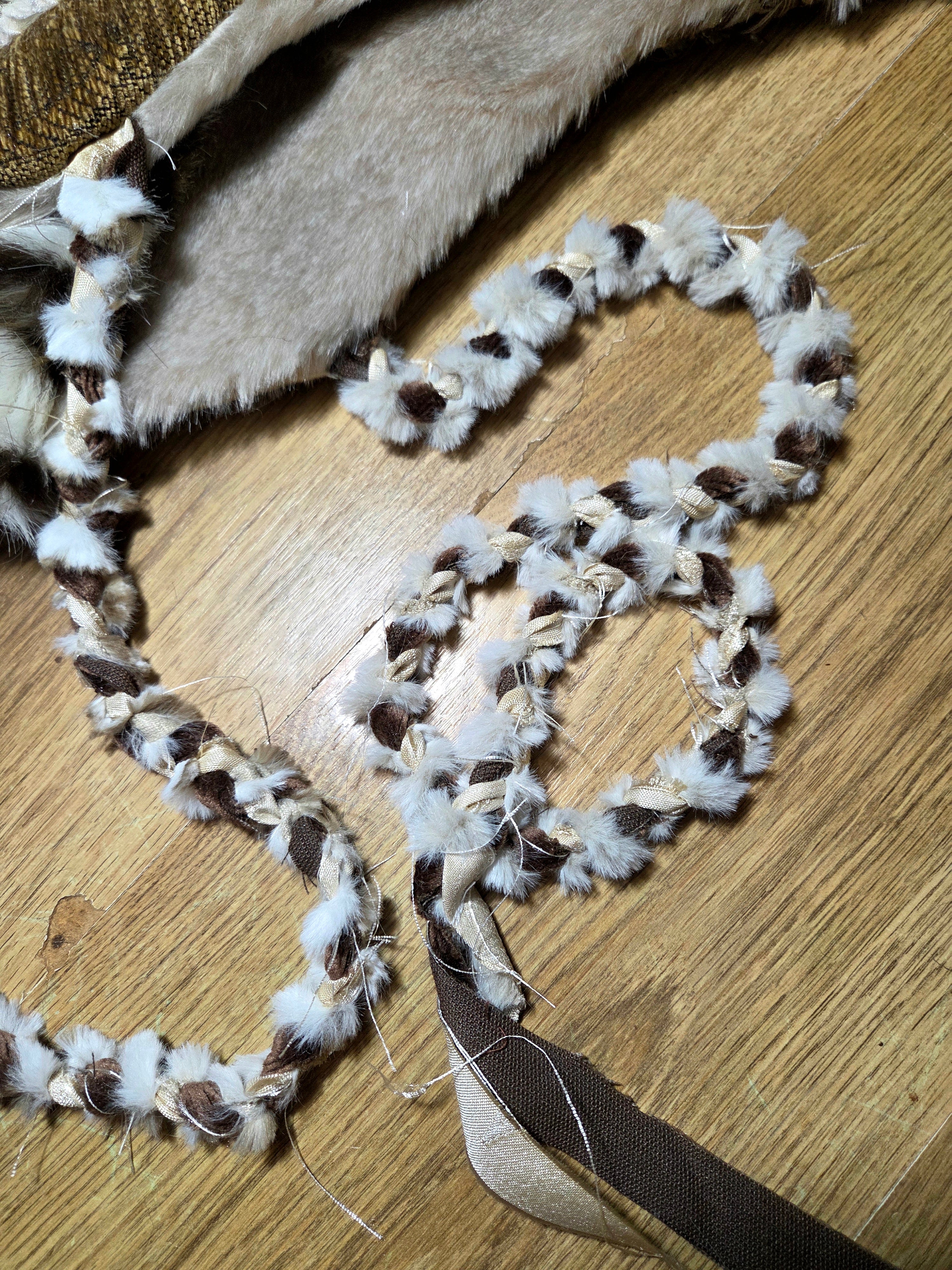 GROUNDED OPULENCE • One of a Kind  Patchwork Hood with Cat Ears