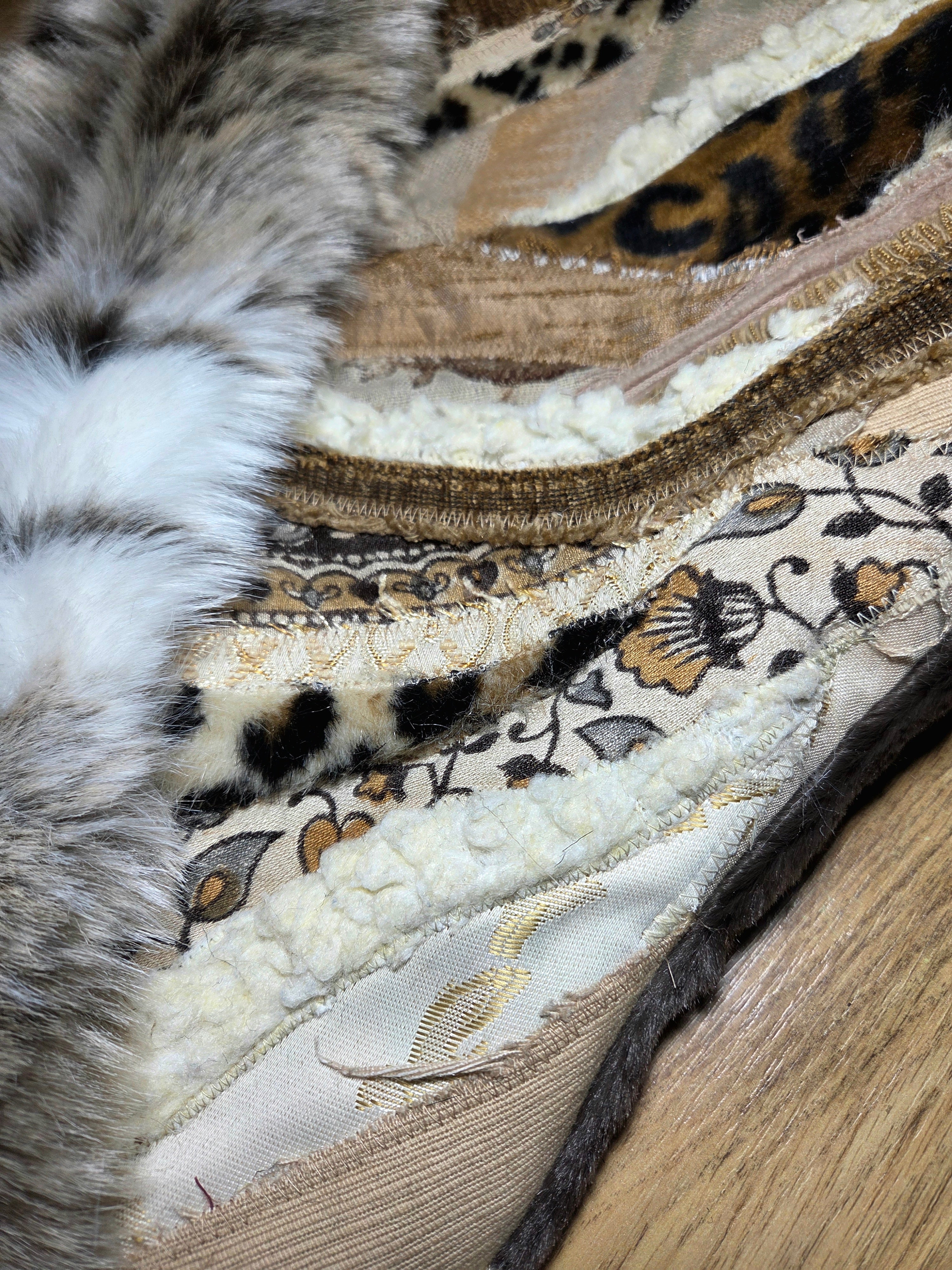 DUNE DREAMER • One of a Kind Patchwork Hood with Cat Ears