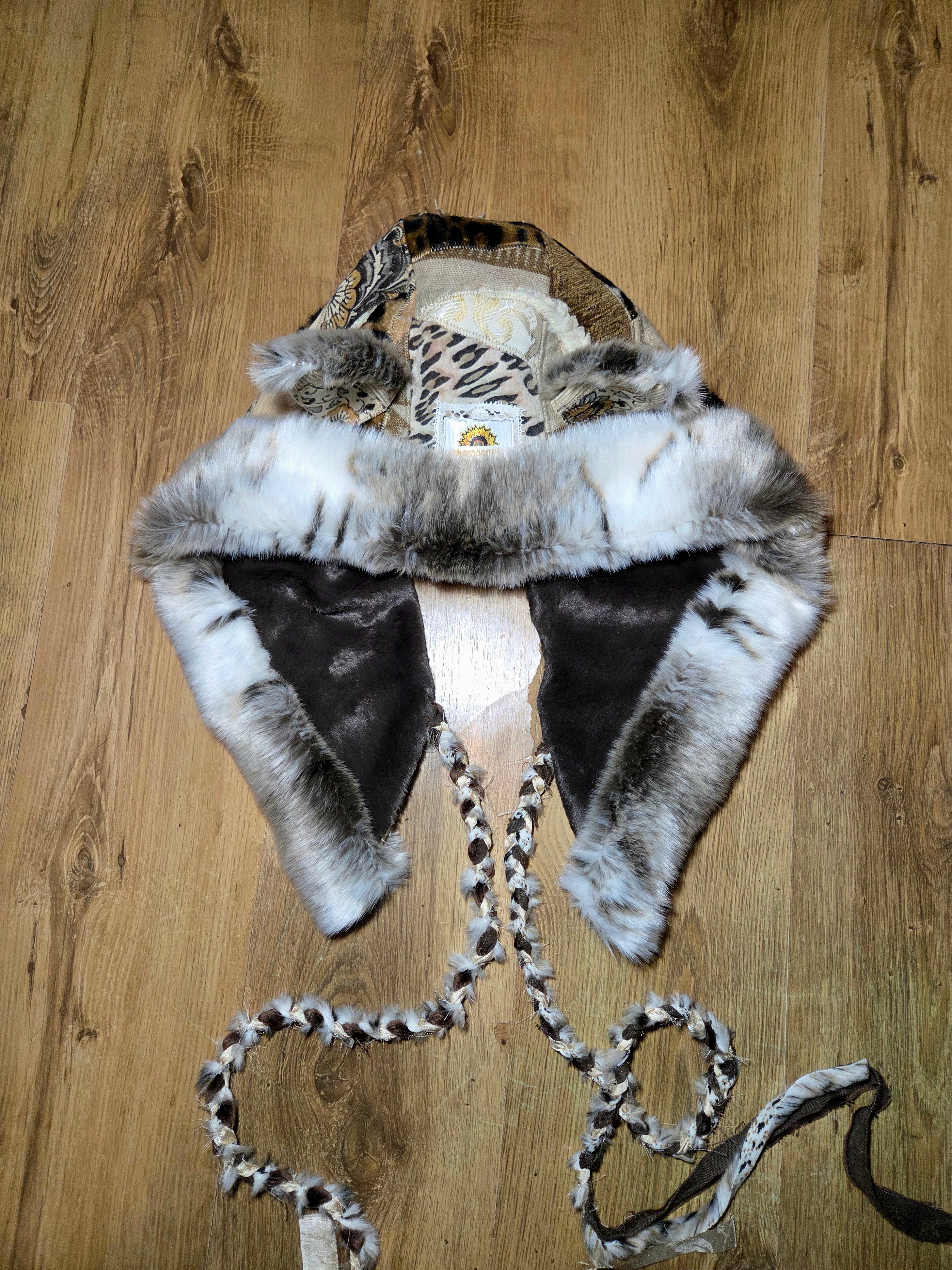DUNE DREAMER • One of a Kind Patchwork Hood with Cat Ears