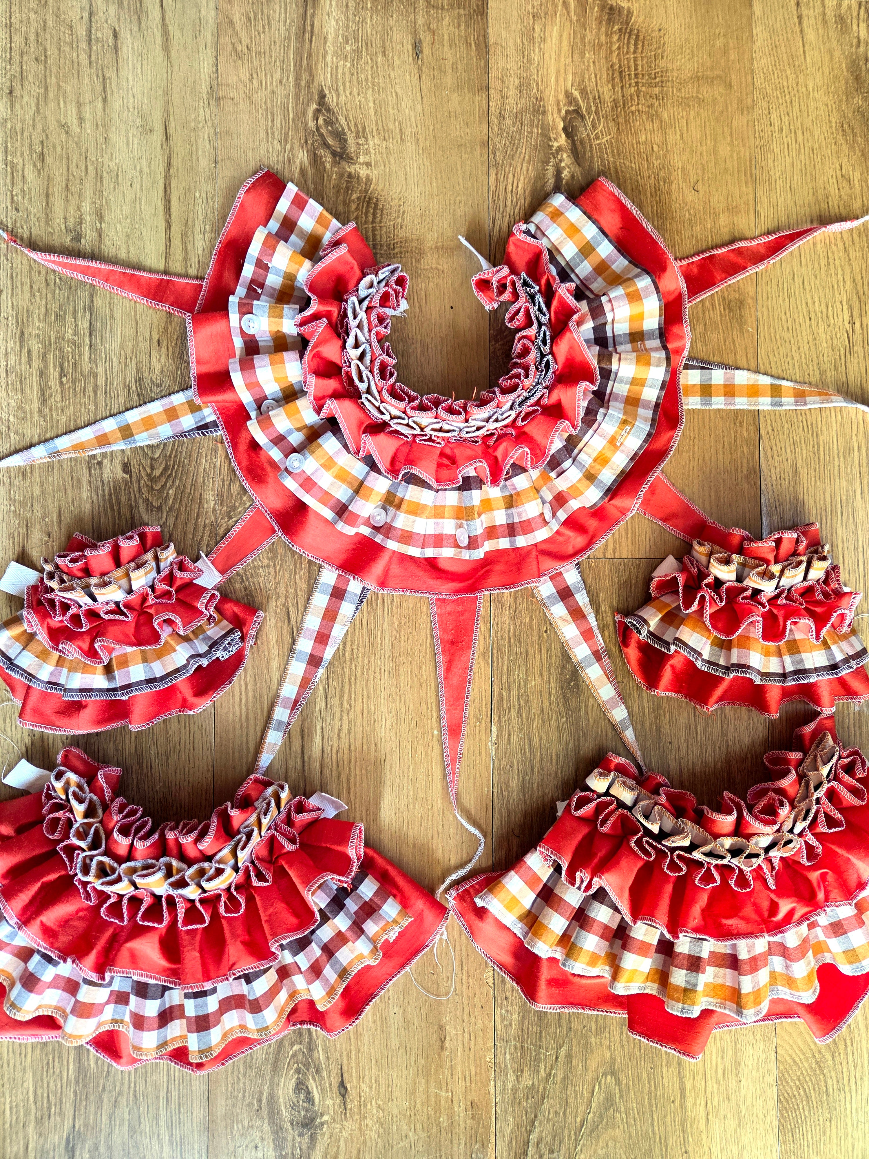 🔥 Fire Friendly 5-Piece Clown Set ~ Flame & Gigham ☆